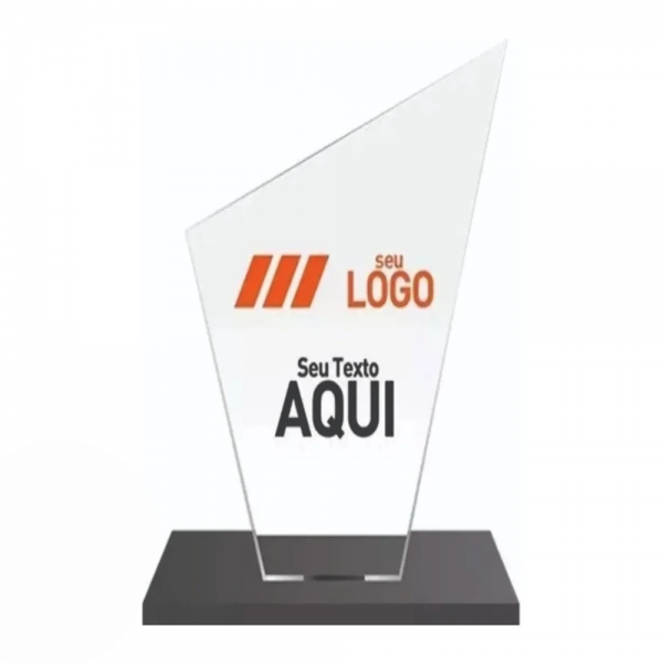 Troféu vidro personalizado