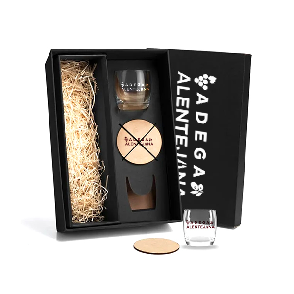 Kit Whisky Copos e Porta Copo Personalizado