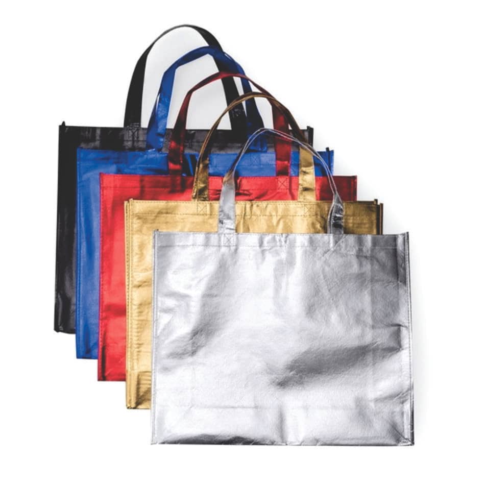 25 Bolsa Ecobag em Tecido Tnt Metalizado