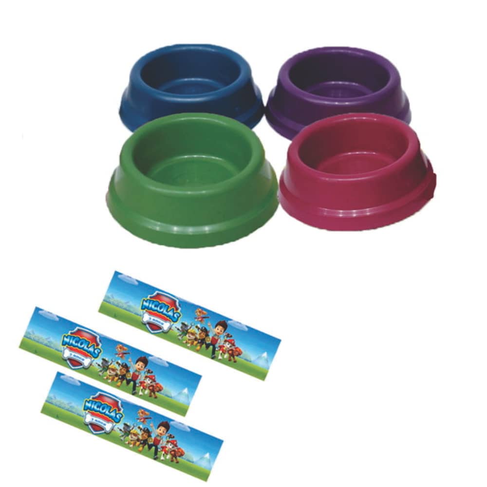 Comedouro 140ml com Adesivo Personalizado