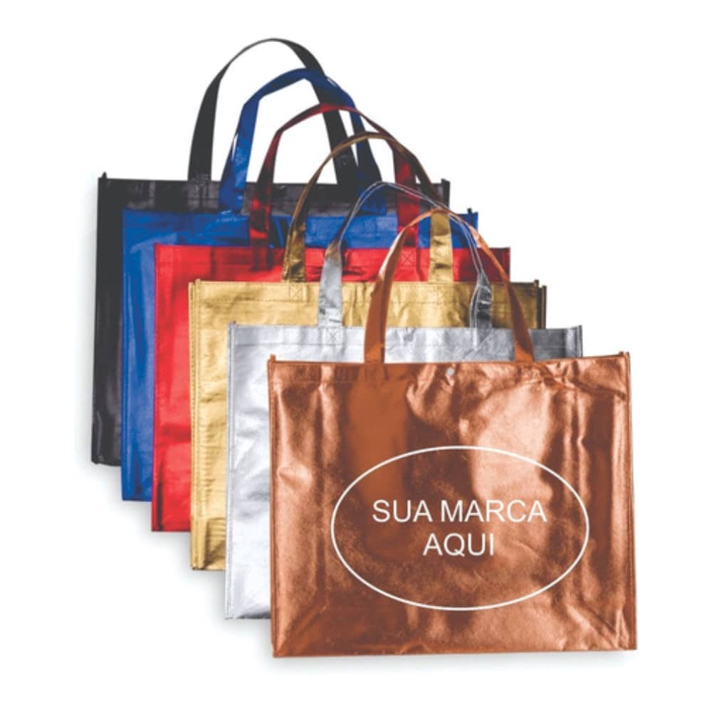 300 Sacolas Tnt Metalizado Unidades Promoção