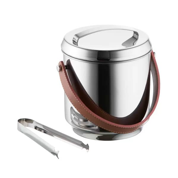 Balde Térmico Aço Inox Alça de Couro