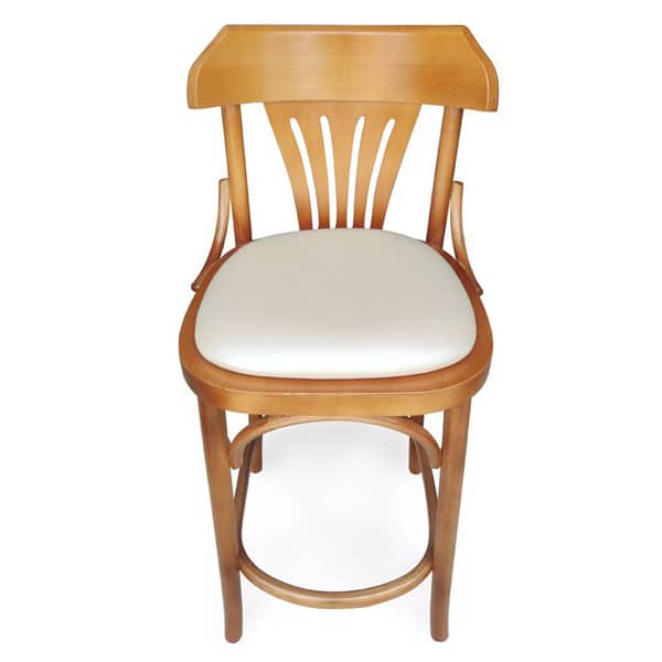 Banqueta Berlim Estofada Madeira Maciça Design Retrô