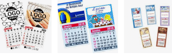 Calendário Imã de Geladeira Personalizado