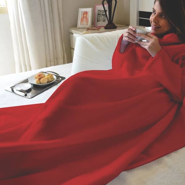 Cobertor Com Mangas Vermelho