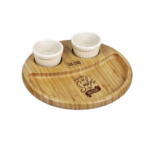 Conjunto Para Petiscos em Bambu