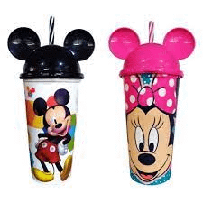 Copo com canudo infantil