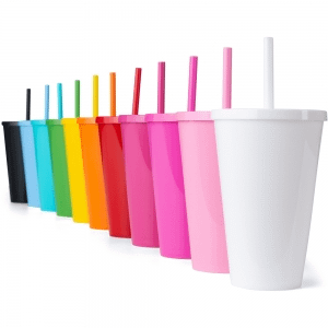 Copo com canudo para personalizar