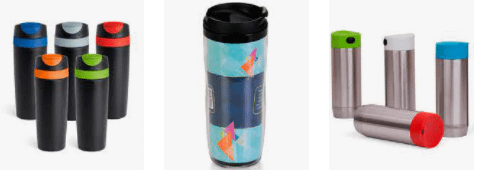 Copo térmico para viagem colorido personalizado