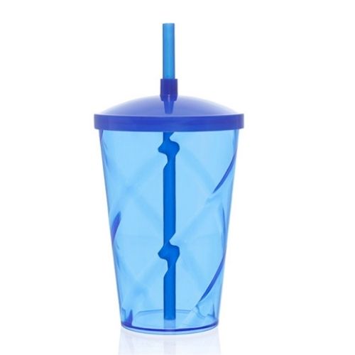 Copo twister com tampa e canudo personalizado