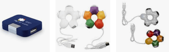 Hub usb colorido personalizado