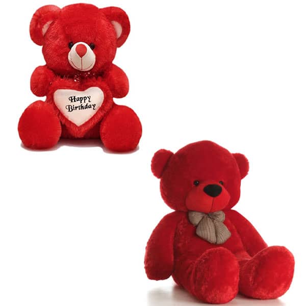 Mascote de Pelúcia Urso Vermelho