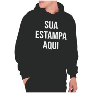 Moletom Blusa Personalizado Sua Ideia Logo Estampa Foto