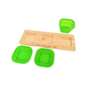 Petisqueira em Bambu com Dois Potes de Silicone