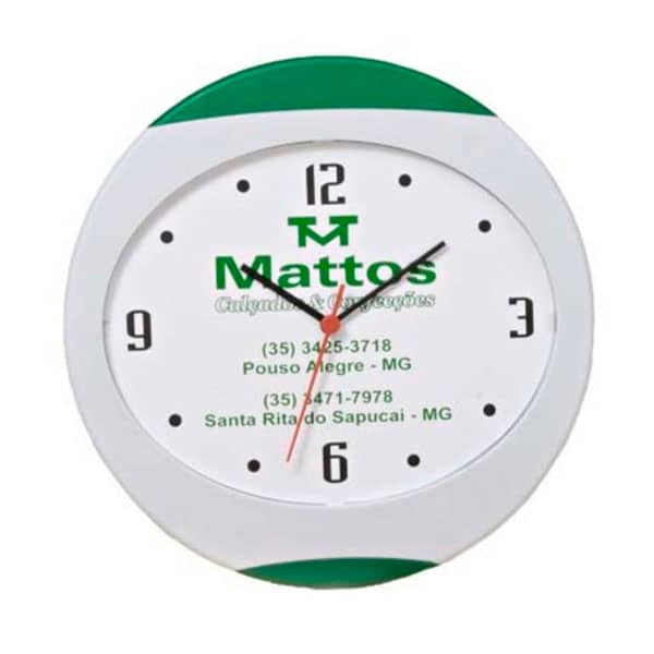 Relógio de Parede Oval Personalizado