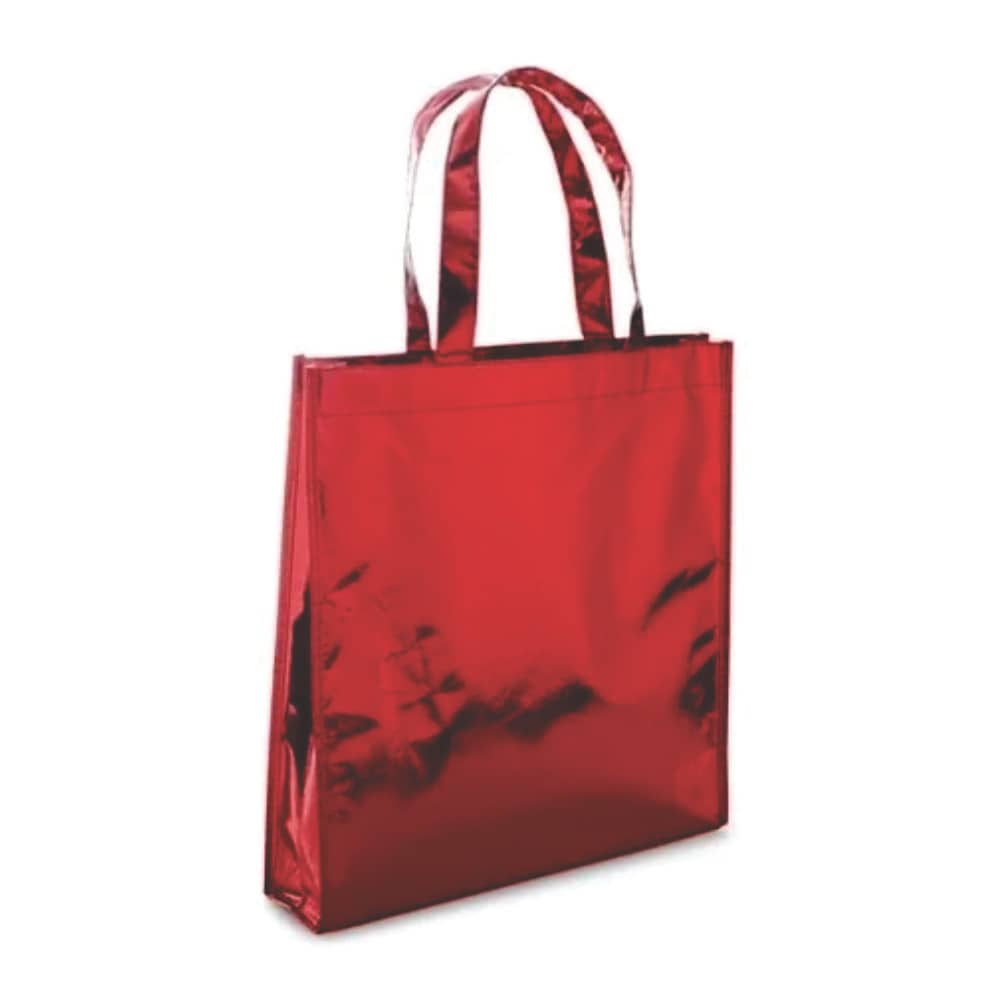 Sacola Tnt Metalizada Vermelha Pacote 20 Unidades