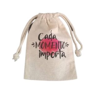 Saquinho de Algodão Cru Personalizado G