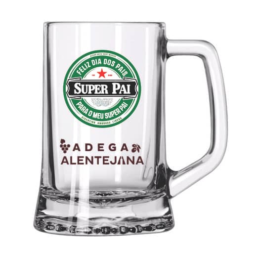 Caneca de chopp personalizada de vidro